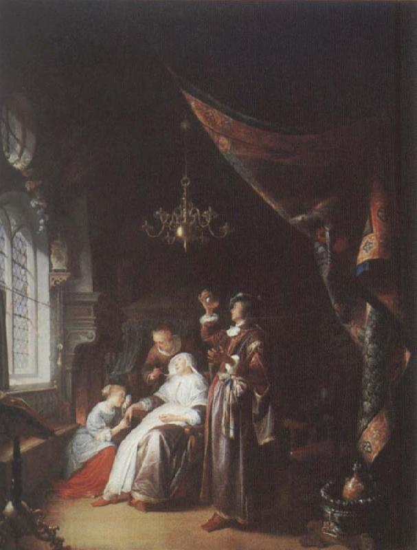 Gerrit Dou The Dropsical Lady oil painting picture